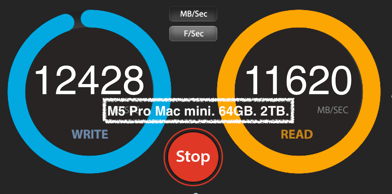 M5 Pro Mac mini Internal SSD Performance Test - 64GB RAM. 2TB SSD.